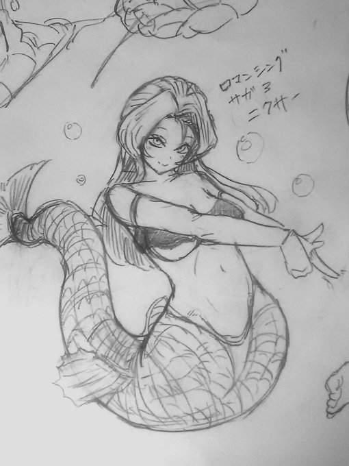 魚のウロコって描いたこと無かったな。練習せんと 