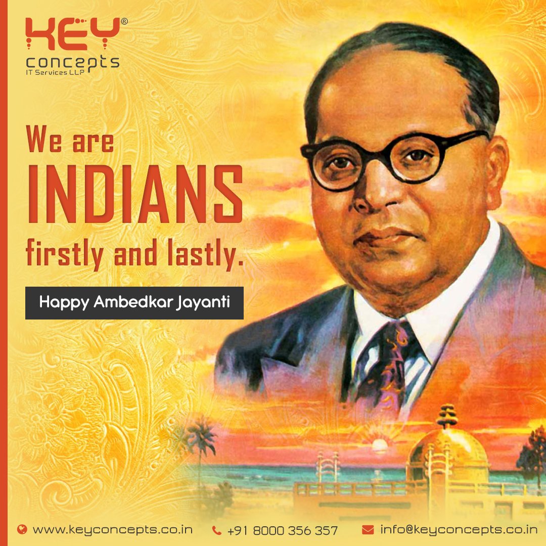 KCITSindia's tweet photo. Life should be great rather than long.
Let us remember the man who leads us to the path of equality
Wish you all #AmbedkarJayanti
#ambedkar #jayanti #Indian #India #equality #unity #liberty #fraternity #progress #community #IT #digitalmarketing #SEO #SMO #KeyConcepts #kcits https://t.co/wu26CsX70e