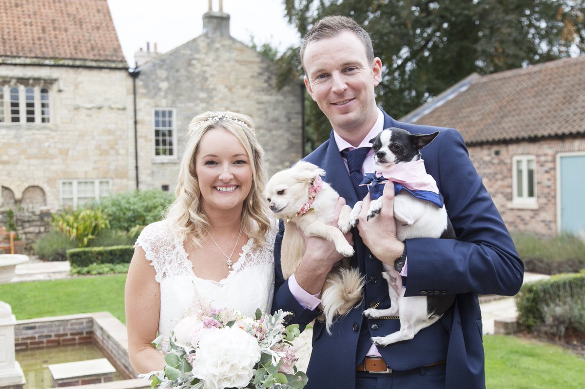 One doggie 🐶, two doggie 🐶💓Who is taking their dog to their wedding this year?? 🙋‍♀️ Taken at the stunning <a href="/PrioryCottages/">Priory Cottages</a> 📷👗by <a href="/SassiHolford/">Sassi Holford</a> 💓#weddingday #weddingphotography #northyorkshireweddingphotographer  #engaged #isaidyes💍 #shesaidyes #weddingplanning