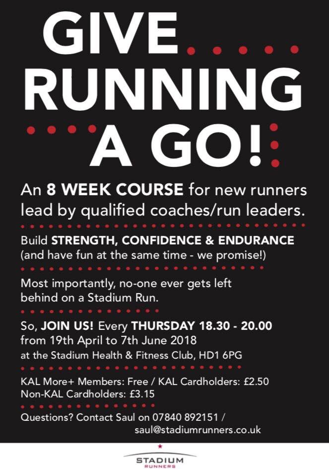 elliemaz's tweet photo. It’s #parkrunday and where better than @Huddsparkrun, followed by recruiting for @stadiumrunners Give Running a Go - our 8 week course for new runners. Join us on Thursday 19th April 6.30 HD16PG. @TheH_dGiraffe @otherbecky78 #noonegetsleftbehind #keeprunningback #loveparkrunday https://t.co/Oq335KMiOk