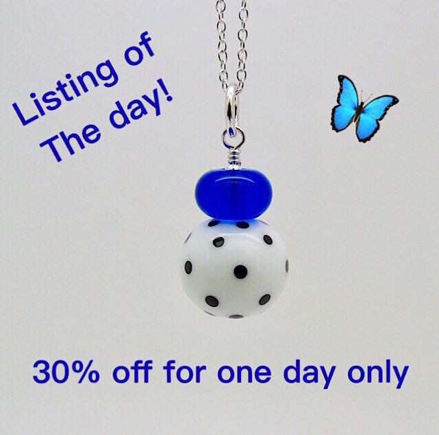30% off for one day only. #sale #listingoftheday #etsy #EtsySeller #HandmadeHour #handmade #handcrafted #SterlingSilver #lampworkglass #flashsale #discount #handmadejewellery #uk