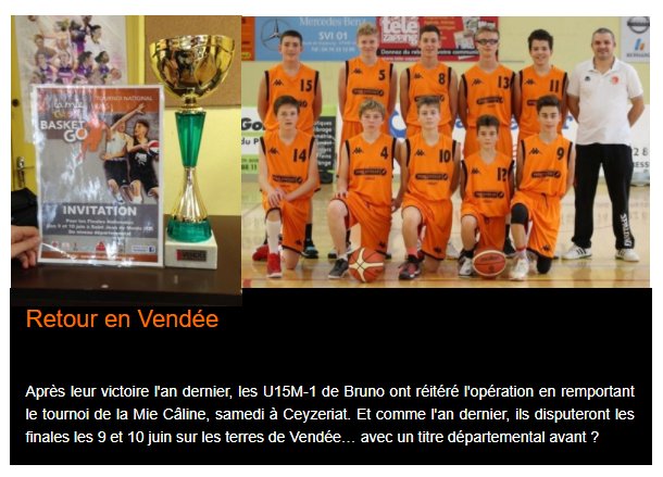 Tournoi de la Mie Câline 2018
Retour en Vendée pour les U15M-1 du Basket club de Viriat.
bcviriat.fr