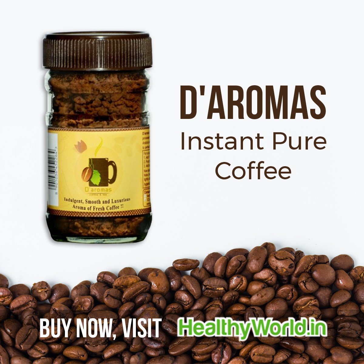 healthyworld's tweet photo. D'Aromas Instant Pure Coffee 50gm now available.

https://t.co/YAxX2EW0mK

#HealthyWorld
#Coffee #SaturdayMotivation #Weekend https://t.co/Dh4iFPrvWL