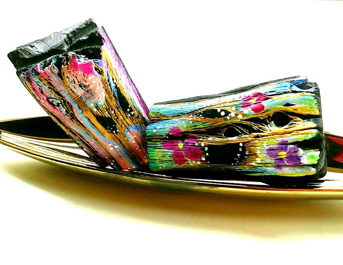 おしゃれなインテリア備長炭絵付き