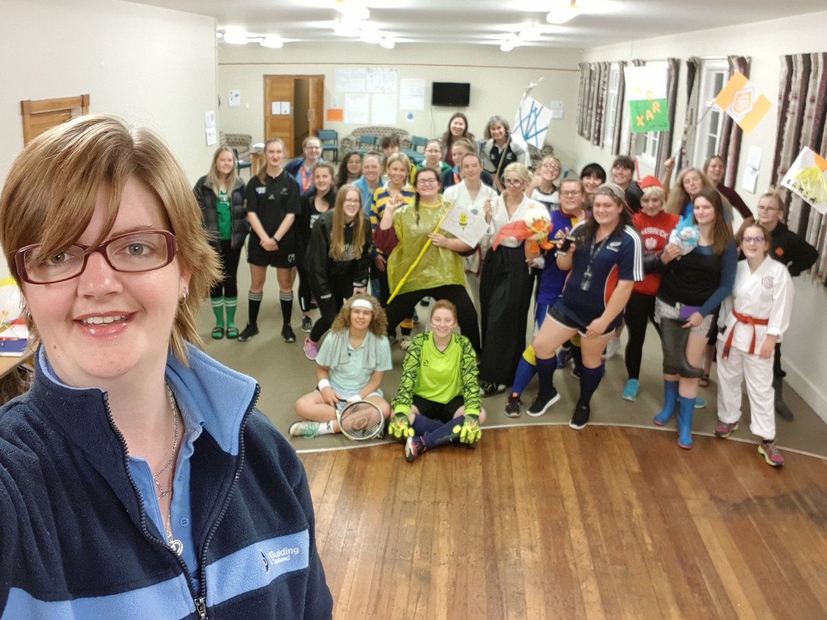 KatyEDay's tweet photo. Ready for dinner after an eventful day! #QGR2018 #ShareTheDream #WeekendGuiding https://t.co/7maMmZO5ee