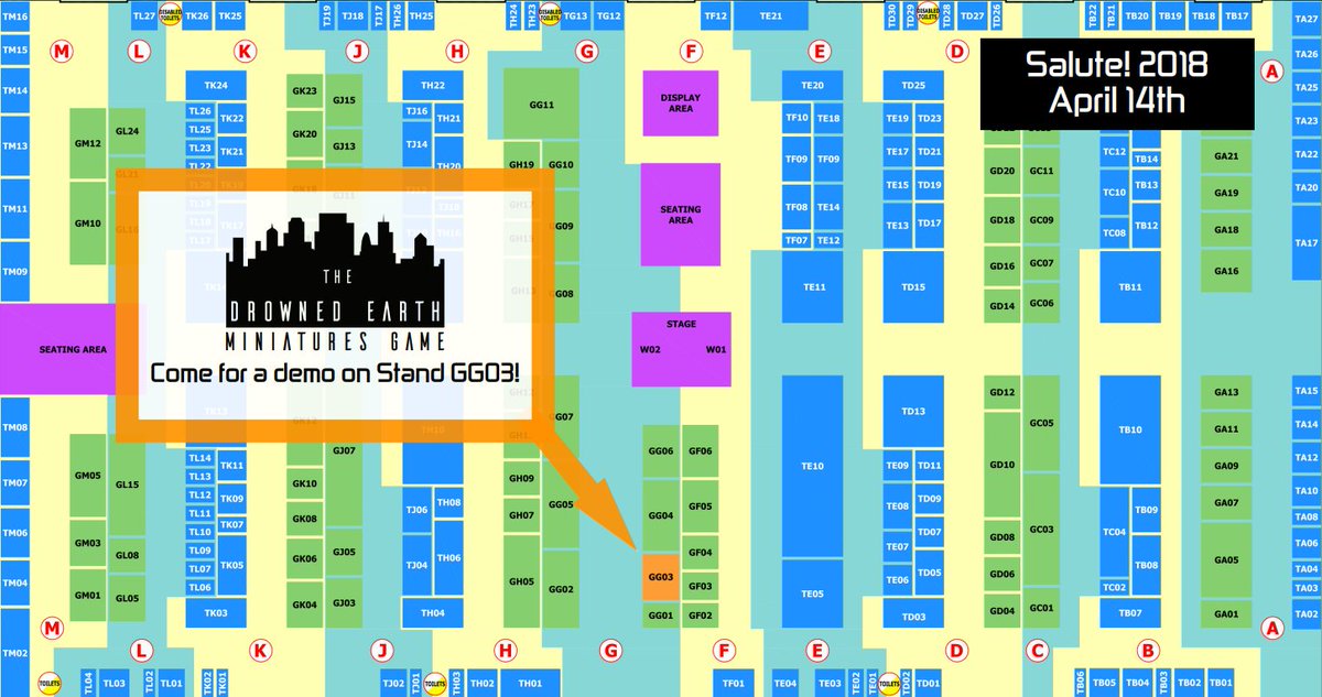 TheDrownedEarth's tweet photo. The Drowned Earth team are en-route to Salute 2018, if you want to come get a demo game or take part in our Tyrannex hunt event find us at Stand GG03 

#thedrownedearth #warmongers #Salute2018 https://t.co/kvzMatiX0J