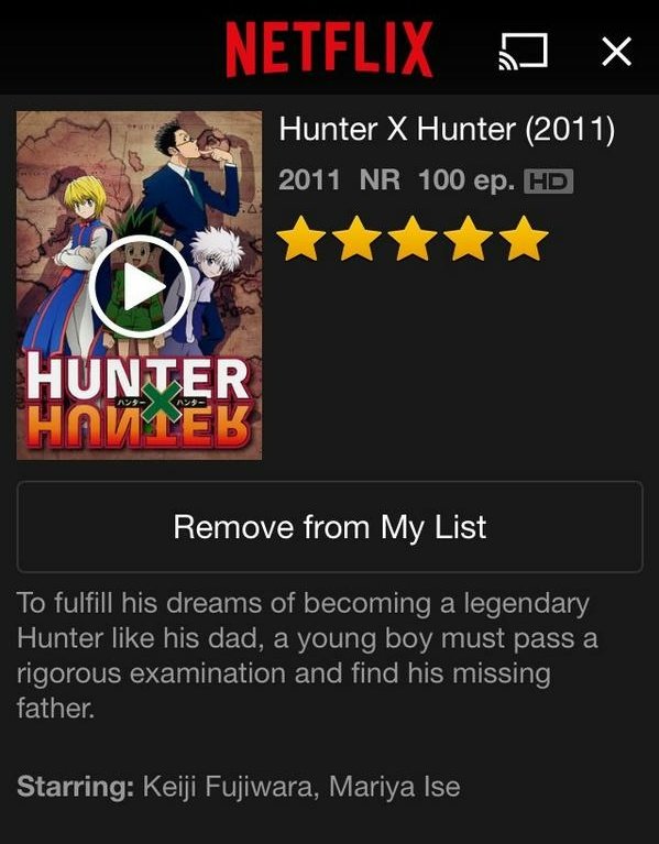 Hunter❌Hunter på X: Remember when Hunter x Hunter was on Netflix? Good  times.  / X