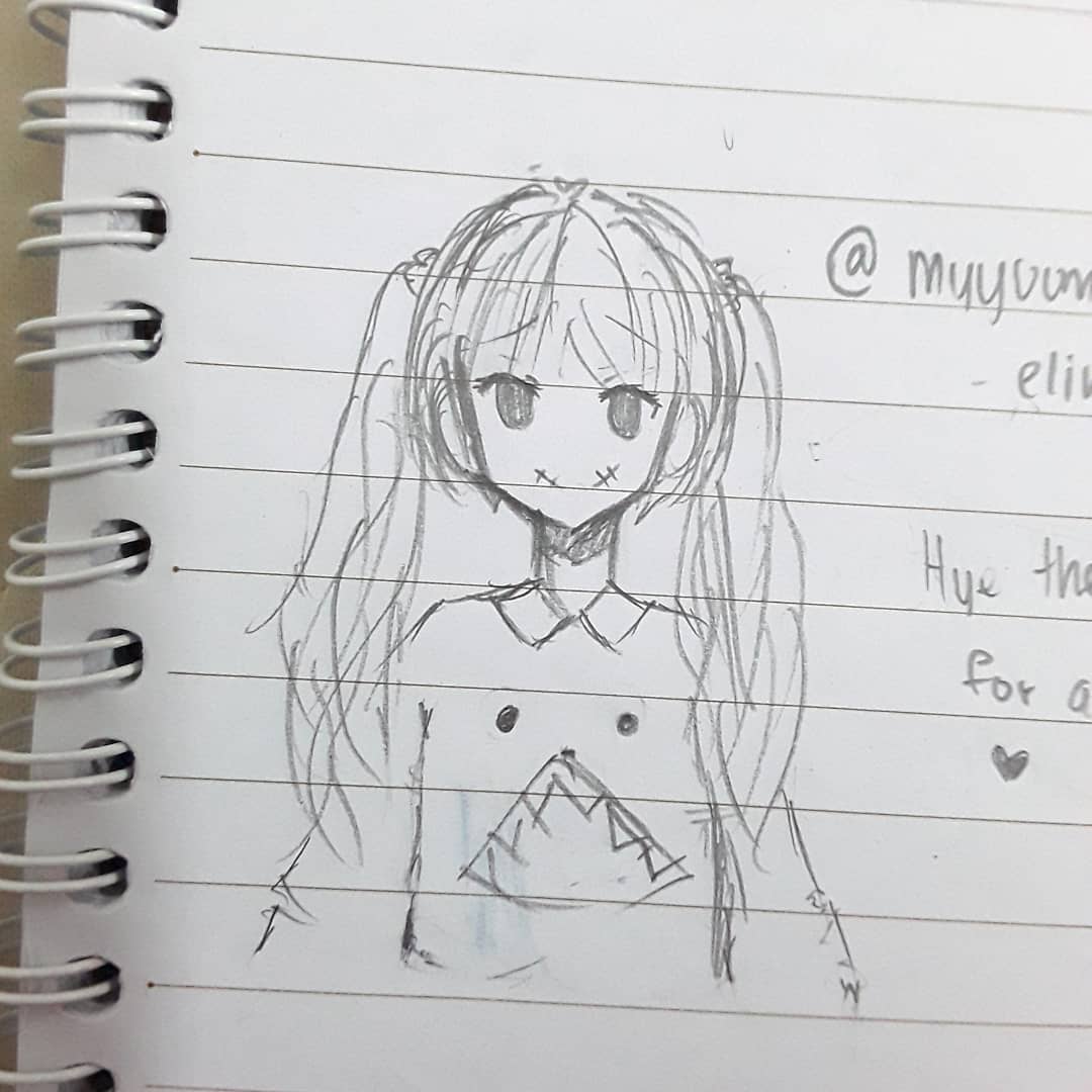 Muyuumufuu(´・ᴗ・`) on X: Oc elin😚 sorry for dirty sketchbook