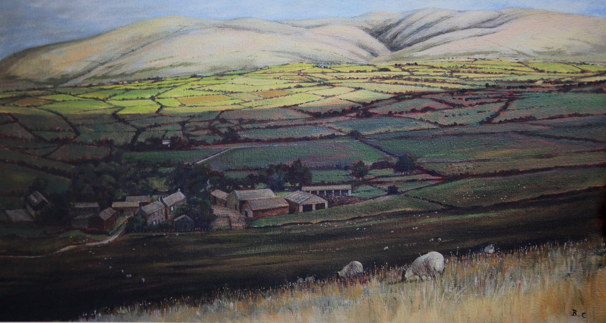A bit of Cumbria by our man in the Gallery today, Brian Campbell. <a href="/cumbriaoldrural/">old cumbria</a> #wigton #paintings
