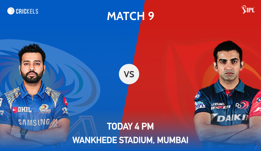 thecrickels's tweet photo. Who will register their 1st win in VIVO IPL 2018? 
@mipaltan or @DelhiDaredevils?
#MIvsDD #BESTvsBEST #mipaltan #dildilli  #wankhede #ipl2018 #ipl11 #firstwin  @IPL https://t.co/OLhcfz2Xb2