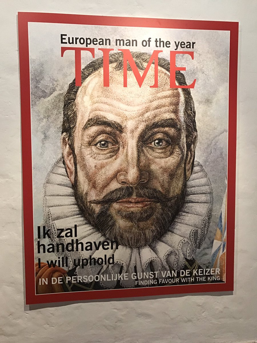 Tijdens een bezoek aan @HetPrinsenhof zie je niet alleen fraaie schilderijen, maar bijvoorbeeld ook deze poster van Willem van Oranje (1533-1584)