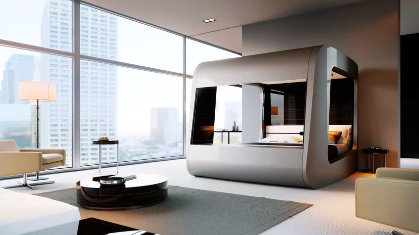 HOMECRUX's tweet photo. Italian co. @hi_interiors is bringing its famous HiCan smart #bed to the Fuorisalone 2018. From gaming &amp; TV to wireless music, the innovative bed includes a number of multimedia features to improve sleep experience.
More@: https://t.co/f0zkhMO5RA
#salonedelmobile2018 #Milano2018 https://t.co/Tm0PvVH8NO