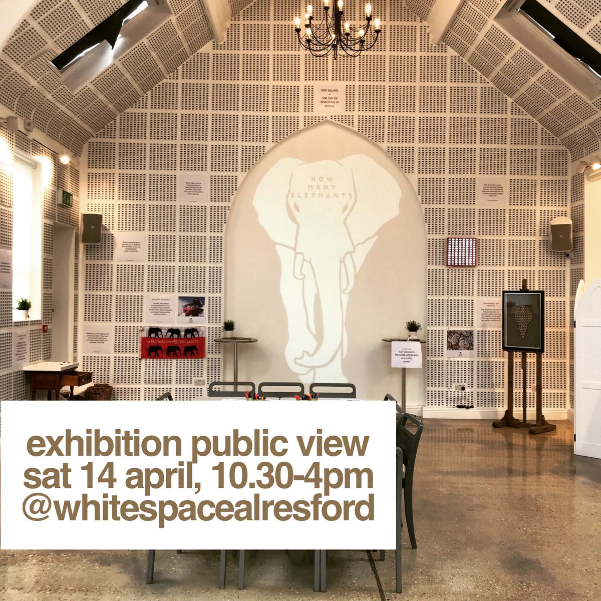 Possibly the last public view before this exhibition heads to South Africa next month! Pop in if you want to chat with founder, <a href="/hollybudge/">Holly Budge</a> &amp; see 100,000 elephants! ❤️🐘🐘🐘 @howmanyellies