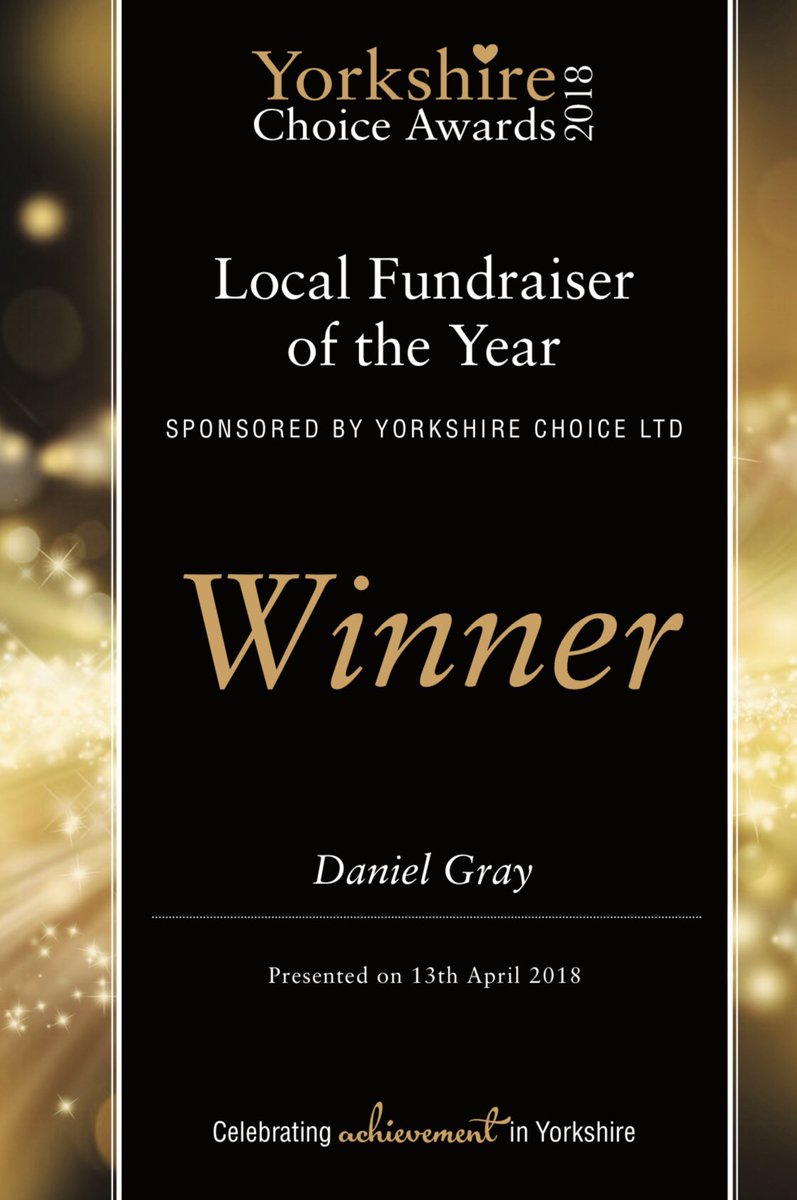 yorkshirechoice's tweet photo. Congratulations to @juniorgravy WINNER of the 2018 Yorkshire Choice Local Fundraiser of the Year Award sponsored by Yorkshire Choice Ltd https://t.co/pgpy2JK29E