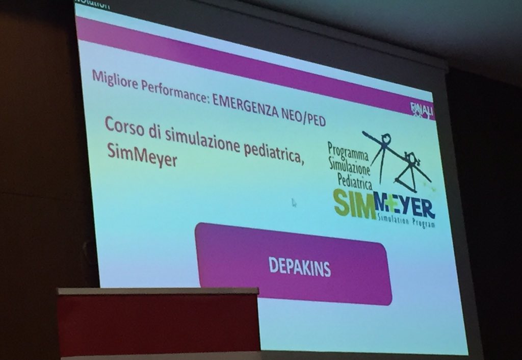 marcodelucadoc's tweet image. #simcupitalia2018 i "depakins" vincono il premio come migliore performance nella stazione pediatrica   4 corsi #simulazione presso #SIMMeyer
