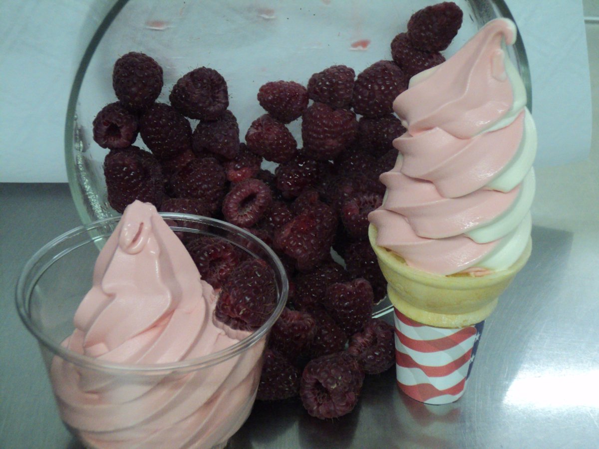 We're starting Raspberry Sherbet today in honor of I.U. week! Get it twisted with vanilla to show your school spirit!