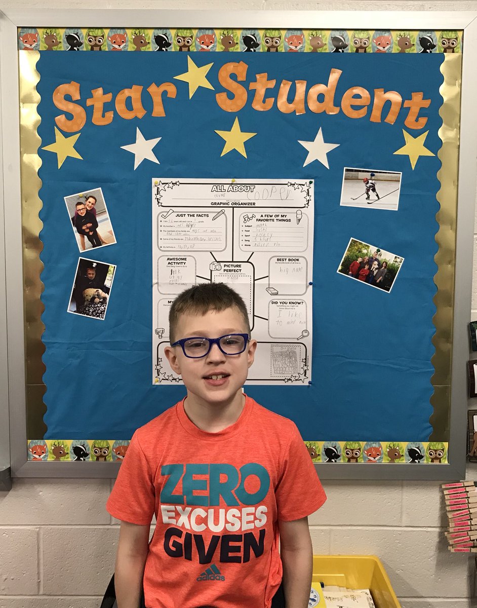 Our Star, Cooper! You made us laugh and we enjoyed learning about your family and favorite activities! 😊🏒🥅🎮🕺🏼