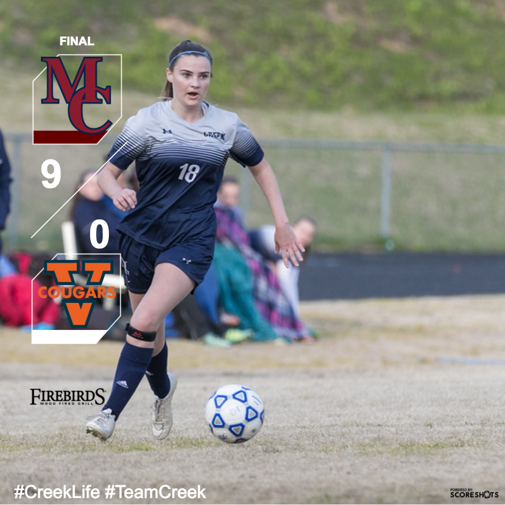 mcmavsathletics's tweet photo. Final from last night 9-0 as @mavs_soccer beats Vance. #CreekLife #TeamCreek https://t.co/qKHjp9BbyT