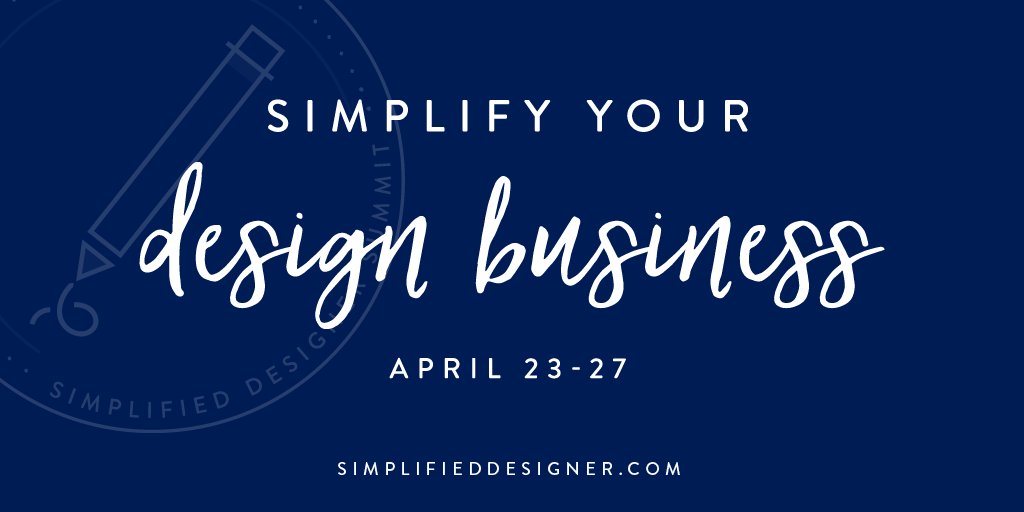 Starting on April 23, join me and 20 amazing experts to learn how to simplify your design business to become more efficient, profitable, and stress free! Your free ticket is waiting here >> buff.ly/2uzCgLU