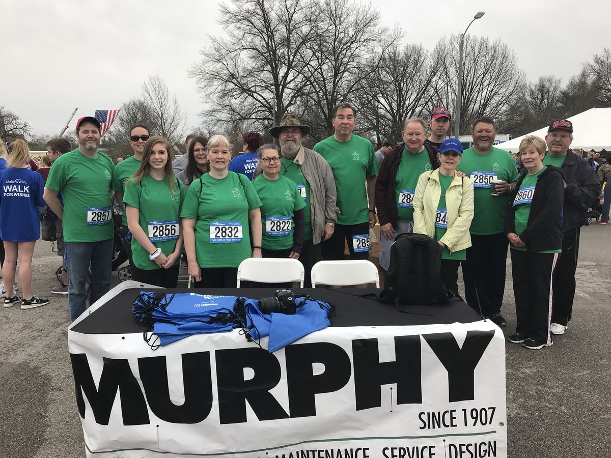 _MurphCo's tweet photo. Celebrating @MakeAWishMO this morning! ##MakeAWishMO #MurphyGivesBack https://t.co/yHZet0eIRO