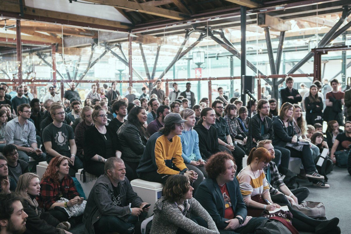 EGX's tweet photo. Thanks to @InfiniteAmmoDev and @ADAMATOMIC for joining us for their @NightInTheWoods panel, which was packed the eff out!
#Rezzed2018 https://t.co/qtzhDVWR2n
