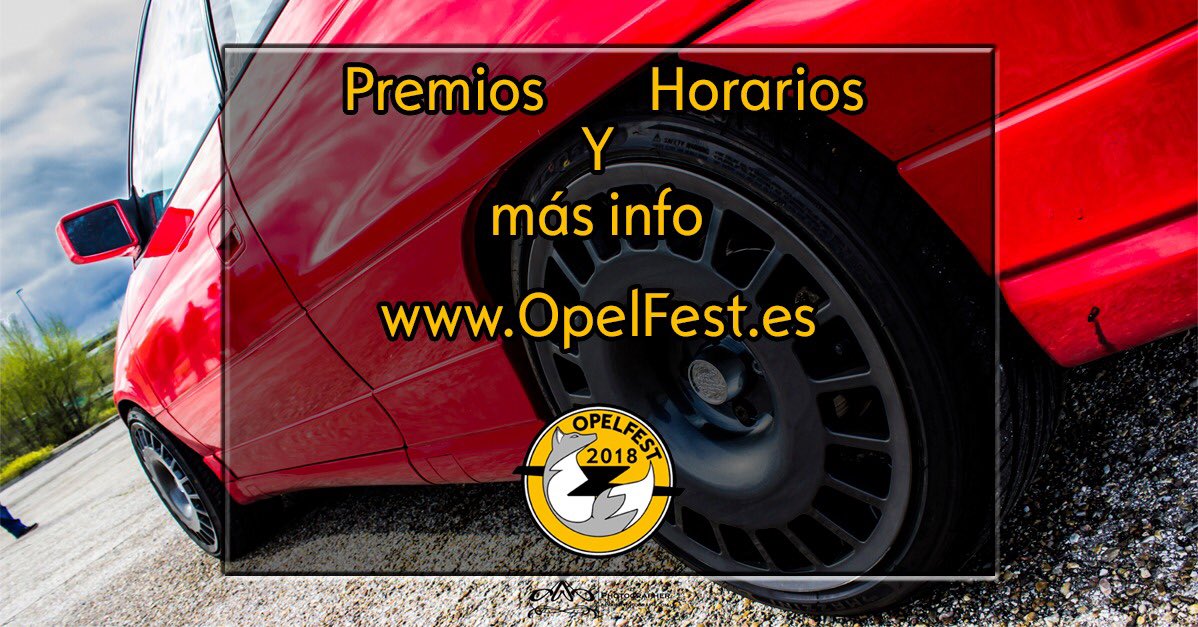 OpelFest's tweet photo. Ya está disponible el Horario y los Premios que se sortearán en el evento.
~
Entra en https://t.co/6v9PqFT8se y descúbrelo por ti mismo.
~
Gracias a los patrocinadores y colaboradores por los premios donados!
#opelfest #opelfest2018 
#Opelfest2k18 https://t.co/92hAzBSoFa