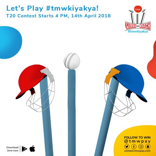 👍🏻 Check your kit, do a quick warm-up, and get set to knock your #tmwkiyakya tweets over the boundary! Tag your squad in your tweets each time a wicket falls and invite them to come and stand a chance to win up to ₹1Lakh in cash prizes!

#ContestAlert #T20