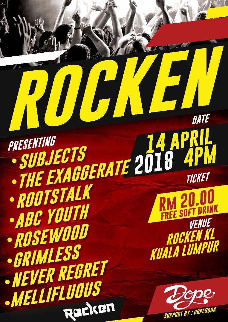 Siapa yang taktau nak pegi mana meh datang Rocken kasi support band band ni!