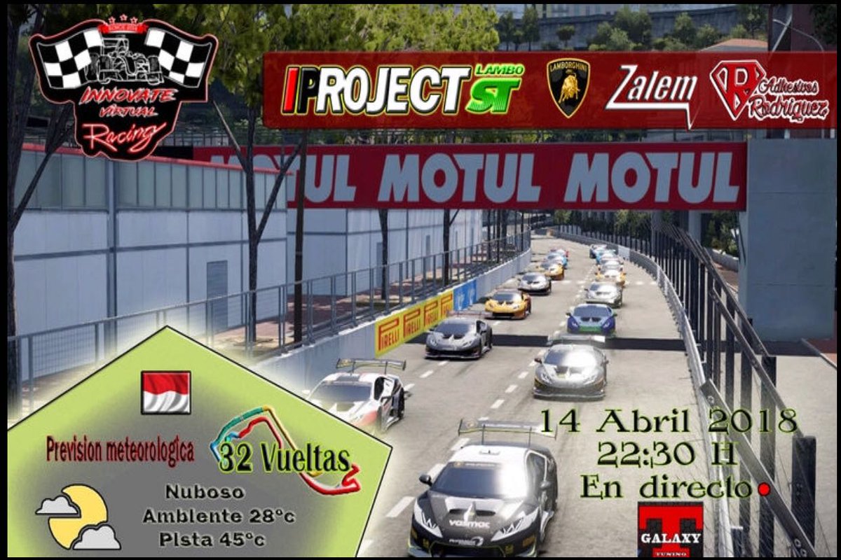 DesignArtStudio's tweet image. #IProjectLambo Esta noche llega la competicion a #AzureCircuit en la 7a prueba de la temporada.
Te lo cuenta en directo @THEgalaxyTUNING acompañado en cabina por @QuepimQuepam99 para q no te pierdas detalle a partir de las 22:30h aprox.