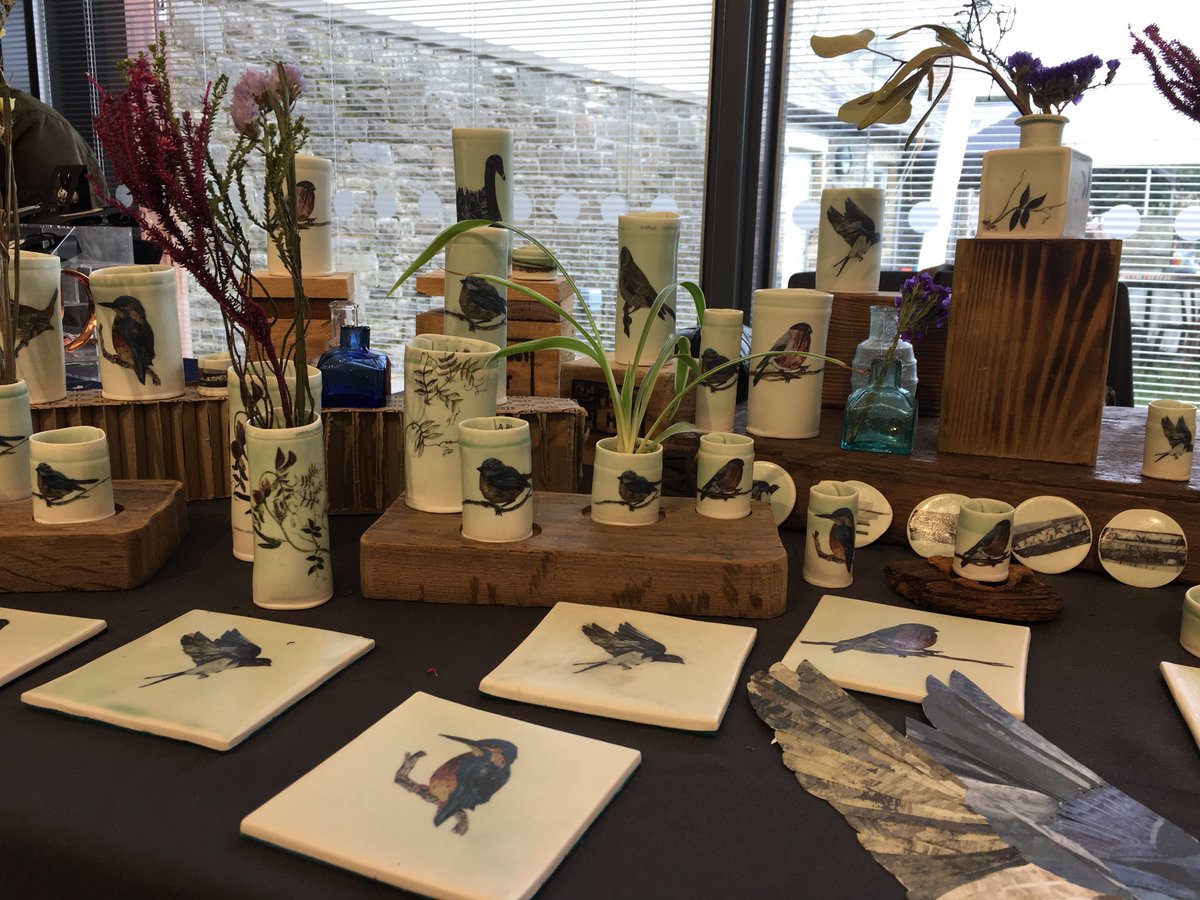 lisa_tann's tweet photo. Set up at craft spring fair @insolecourt #art #craft showing alongside @LouiseEHall and other artists @CraftintheBay https://t.co/QklHI9JQWu