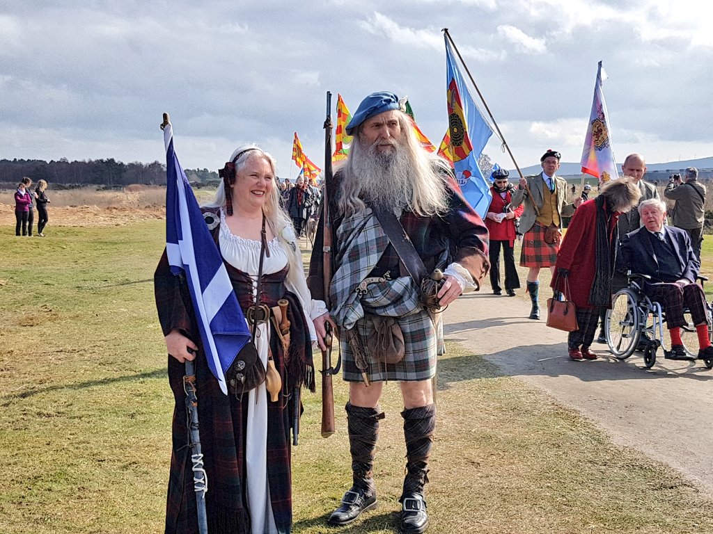 InverOutlanders's tweet photo. At the cairn for the Culloden commemoration this morning  #Culloden272  #Culloden @Writer_DG https://t.co/dS0M5qsPD4