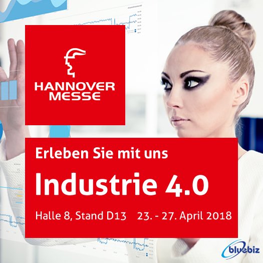 Excited about the robot working with our systems in Hannover next week! 🤩 
Visit us in hall 8, booth D13 <a href="/hannover_messe/">HANNOVER MESSE</a> 

#hannovermesse #exhibition #hannover #messe #industrie40 #fair #tradefair #hannovermesse2018 #messegelände #bluebiz #digitalisierung #work #iot #iiot