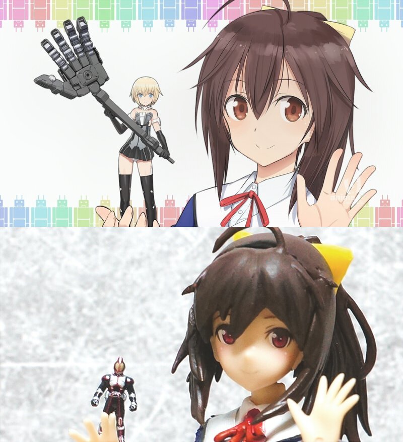 Benio בטוויטר Faガール12話エンドカードのあれを再現してみました 2体のあおちゃんには互換性があるのでこうして1体目に2体目表情パーツをつけると更にアニメあおちゃんに近づく感じだったりします フレームアームズ ガール Faガール 源内あお 島田フミカネ様の