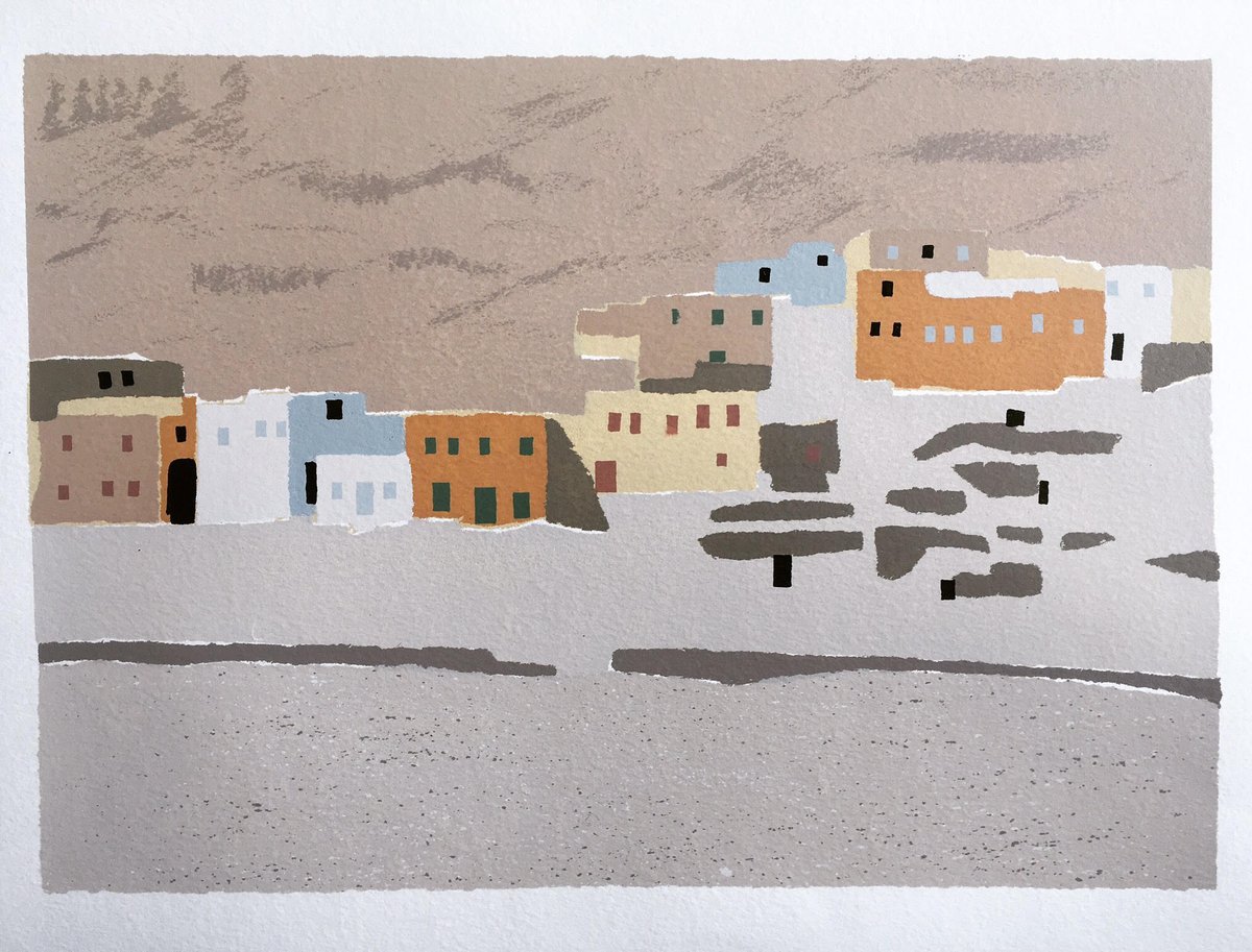 WPrintCreatives's tweet photo. See @WiltshirePrintCreatives member, #AlexNash's #screenprint work at Bath Society of Artists Open Exhibition at the Victoria Art Gallery (in Bath). 'Luxor'.  #printmaking #art https://t.co/0scu705JBM