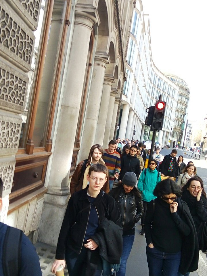 maxhaiven's tweet photo. On our way to Grocer's Hall to hear about finance, cosmopolitanism and anti-Semitism. #spectaclecity https://t.co/xAA9xHuUtx