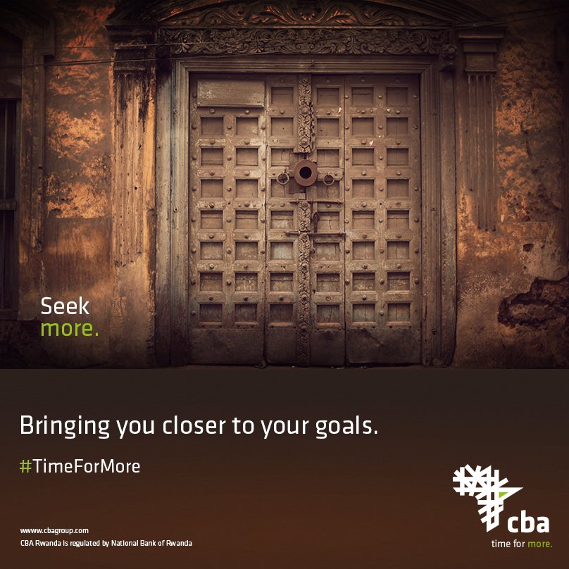 NCBABankRw's tweet image. Bringing you closer to your goals.
#CBAinRwanda
#TimeForMore