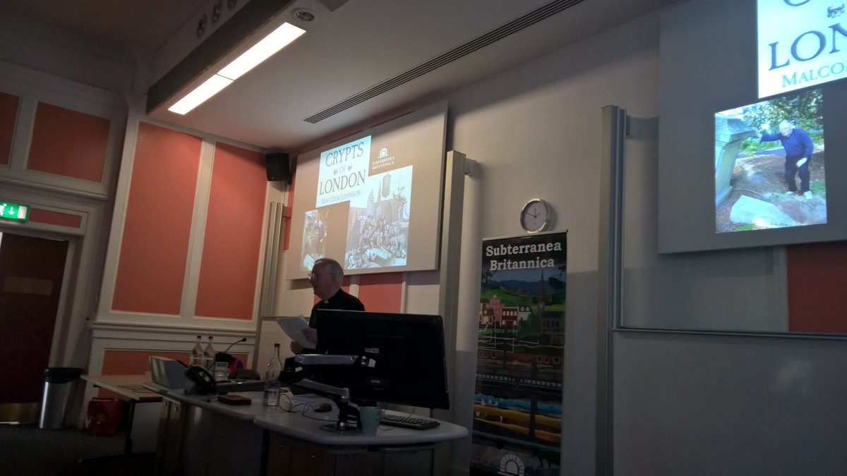 subbrit's tweet photo. #secondspeaker #SBmeet the fantastic Dr Malcolm Johnson on #crypts of #London https://t.co/h34FGzvLFF