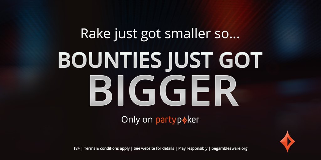 Great news for everyone who play PKO tournaments at partypoker, we're removing the rake from the bounty element from May 6th. Click the link read an article from our managing director. ow.ly/tiem30junyo
