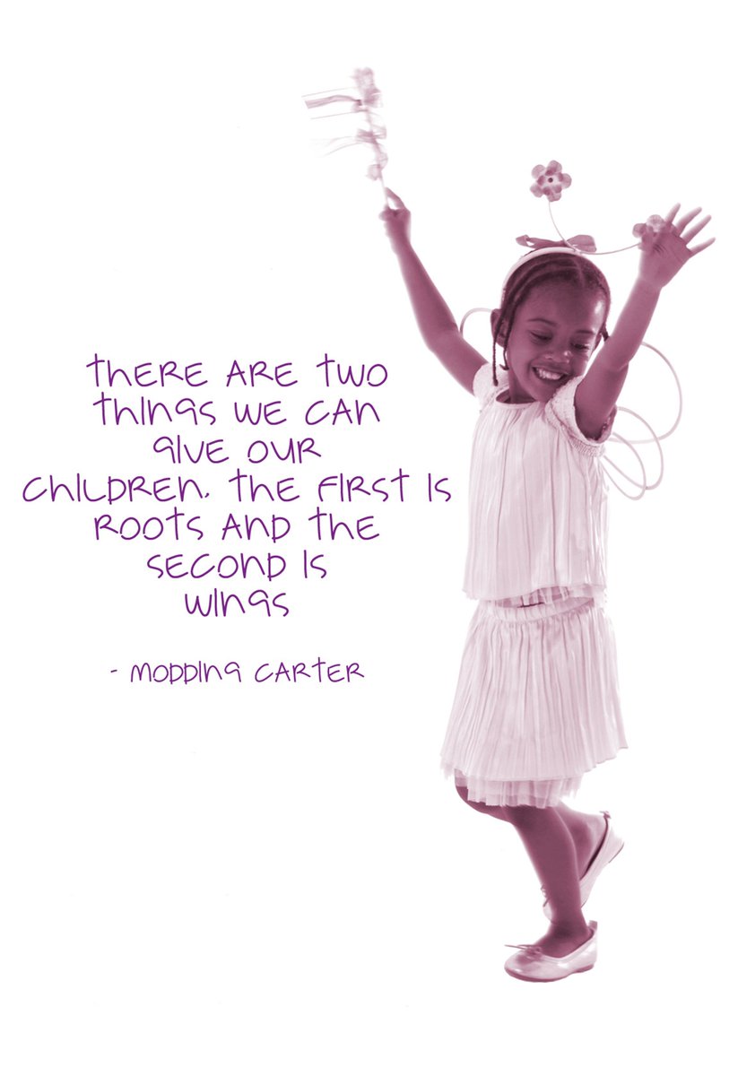 There are two things we can give our children. 
The first is roots and the second is wings. ✨
#QOTD #Diversity