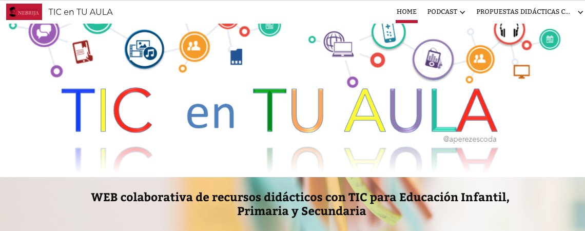 aperezescoda's tweet photo. #edtech #innovacion ¿Quieres integrar las TIC? TIC en tu AULA: espacio colaborativo donde encontrar #podcast educativos y propuestas didácticas con #TIC, creado por mis #alumnos #maestros @NebrijaGlobal @Nebrija en el #masterTIC dirigido por @oscarcosta_ 
https://t.co/Ga5I0L4ih4 https://t.co/AQYrDlzNxX