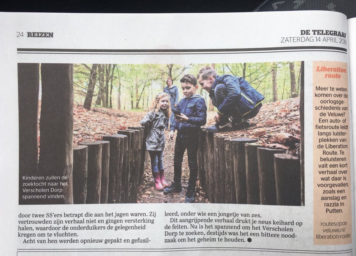 CvdStouw's tweet photo. Vandaag in de Telegraaf VRIJ: verscholendorp @vvvnunspeet  @VierhoutenNL @hotelvossenberg  en het hol bij Drie @VVVErmelo #boshuisdrie @visitveluwe https://t.co/XeL89GjP3S