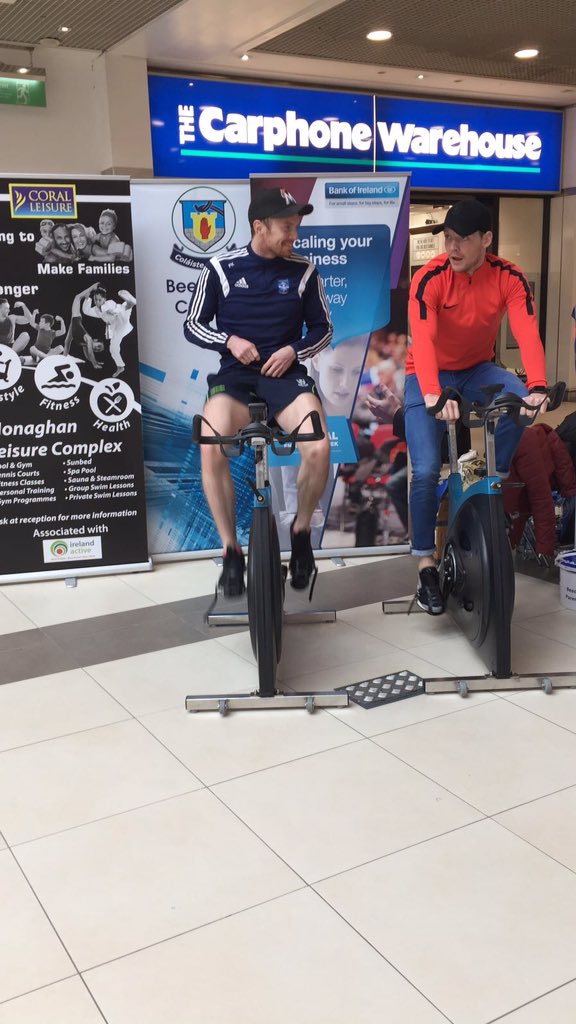BHCMonaghan's tweet photo. 🏐All part of the training! Thank You @ConorMcManus_15 & @fintyk for supporting #BHCPA fundraiser in #MonaghanShoppingCentre today. @monaghangaa #studentfund #localstars https://t.co/rMntuWS4ks