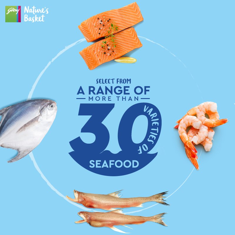 NaturesBasket's tweet photo. It’s all good with seafood!
Dive into the ocean with our range of seafood – #prawns, #salmon, #pomfrets and more. Choose from the freshest seafood on ice bed at our nearest store or shop now - https://t.co/uldLF2clME https://t.co/W6Jk5QTELJ