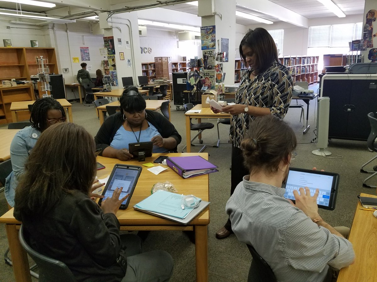 "HEY SIRI" Look at PHMS staff jumping into the Verizon grant technology! @philohillroars