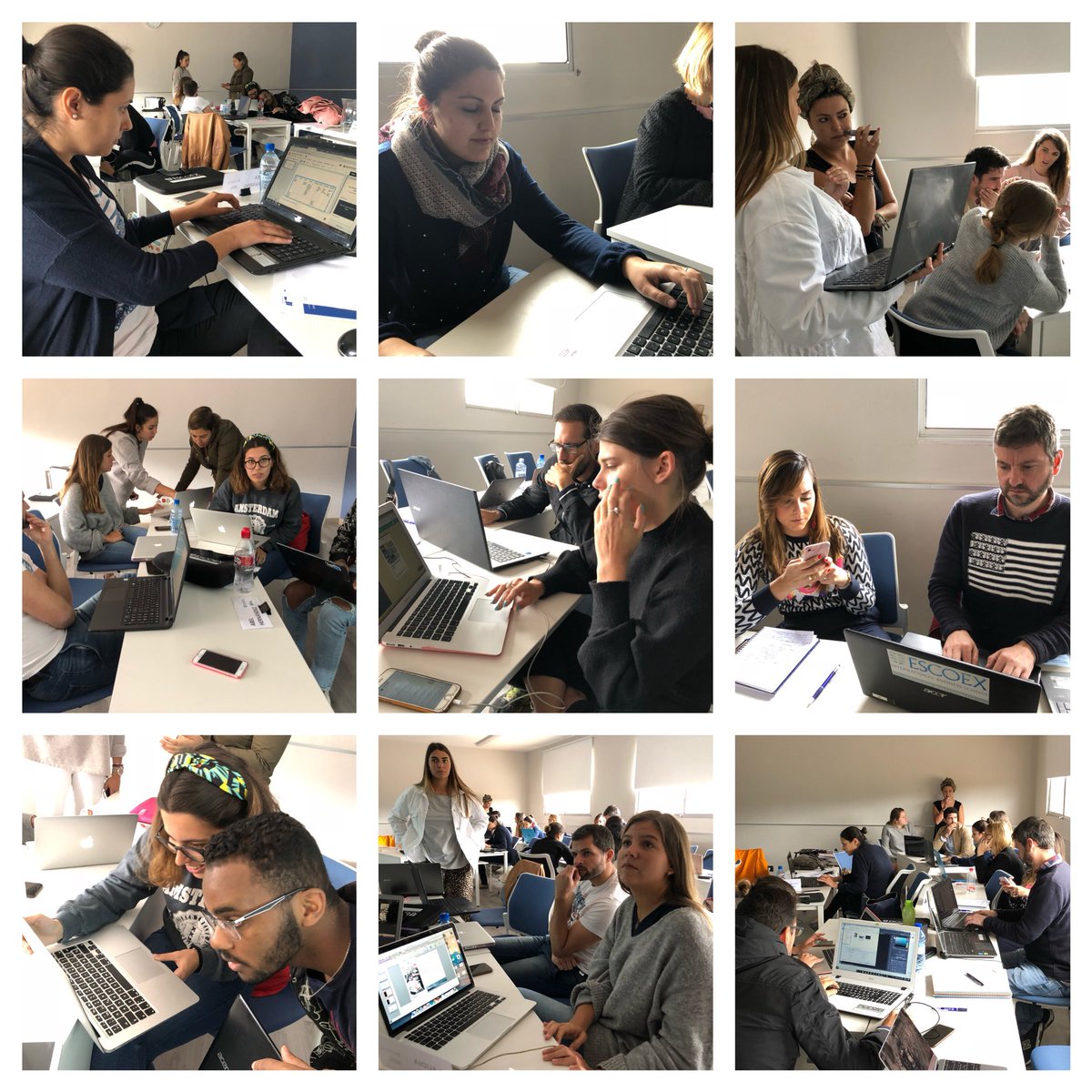 vrubioherrera's tweet photo. Frenética actividad en la mañana de hoy en @MCOM_unidam en el concurso que el alumnado de Gran Canaria y Tenerife compiten por el mejor proyecto. #Mcom18 con @idavega y @atarecos https://t.co/K0BMAd0HRW