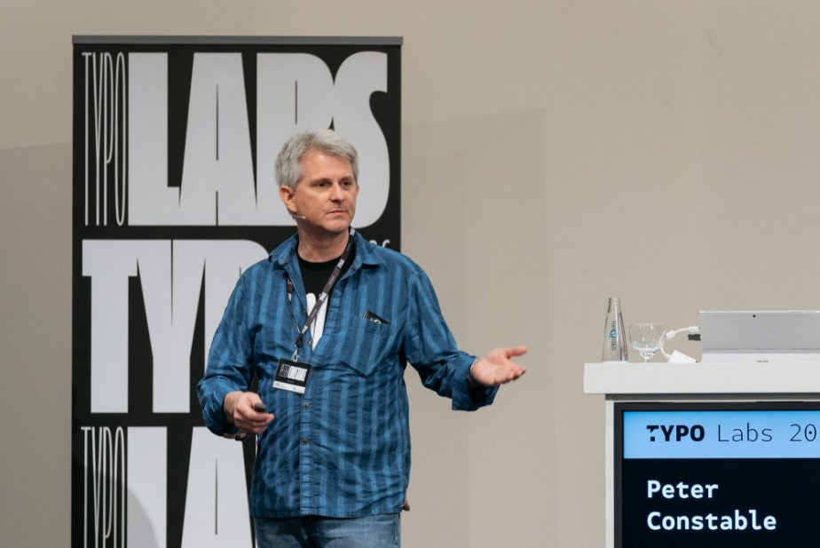 TYPO_Labs's tweet photo. Peter Constable @pgconstable on Steps Forward in @Windows and OpenType integration of Variable Fonts »Identifying the important questions takes us already a step forward.« #typolabs18 #variablefonts #nonlatin #typedesign #fonttechnology #fontengineering #howfarcanwego https://t.co/5uLrHJt9p0
