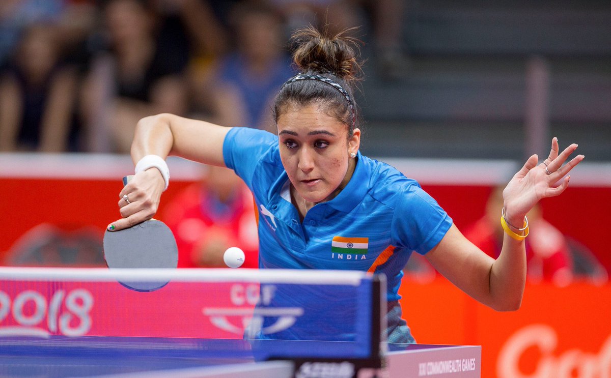 virendersehwag's tweet photo. Congratulations to Manika Batra for becoming the first Indian woman to win the #gc2018tabletennis GOLD in the women's singles event.
Also many congratulations to @Phogat_Vinesh for her Gold in 50 kg wrestling. Very proud! https://t.co/LFDEtrpcUR