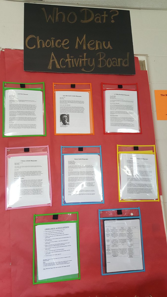 Choice Menu Board
#daretodifferiant 
#studentengagement 
#PARCC WEEK!!!!