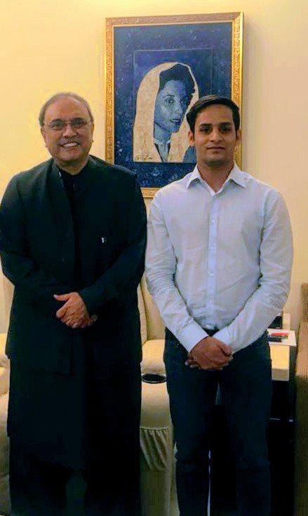 BasitKhanPPP's tweet photo. It was A Wonderful Meeting with President @AAliZardari at Naudero House Larkano . Thanks to @barristeraamir who Introduce me . 
#PPP https://t.co/wFvCIXgHRx