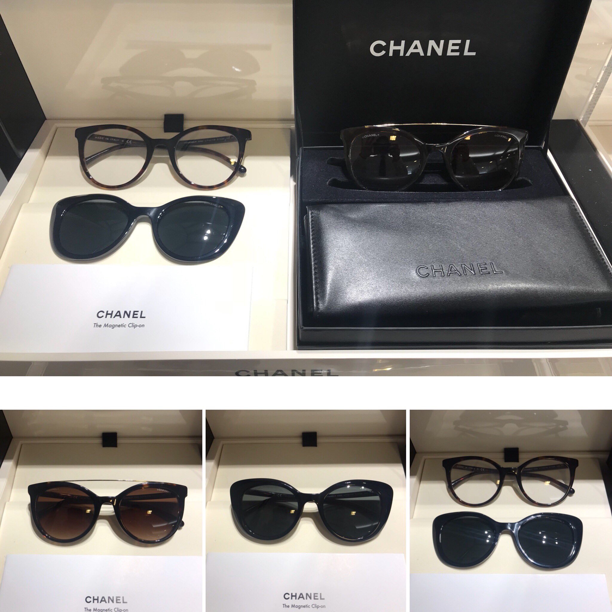 Chanel clip on glasses discount